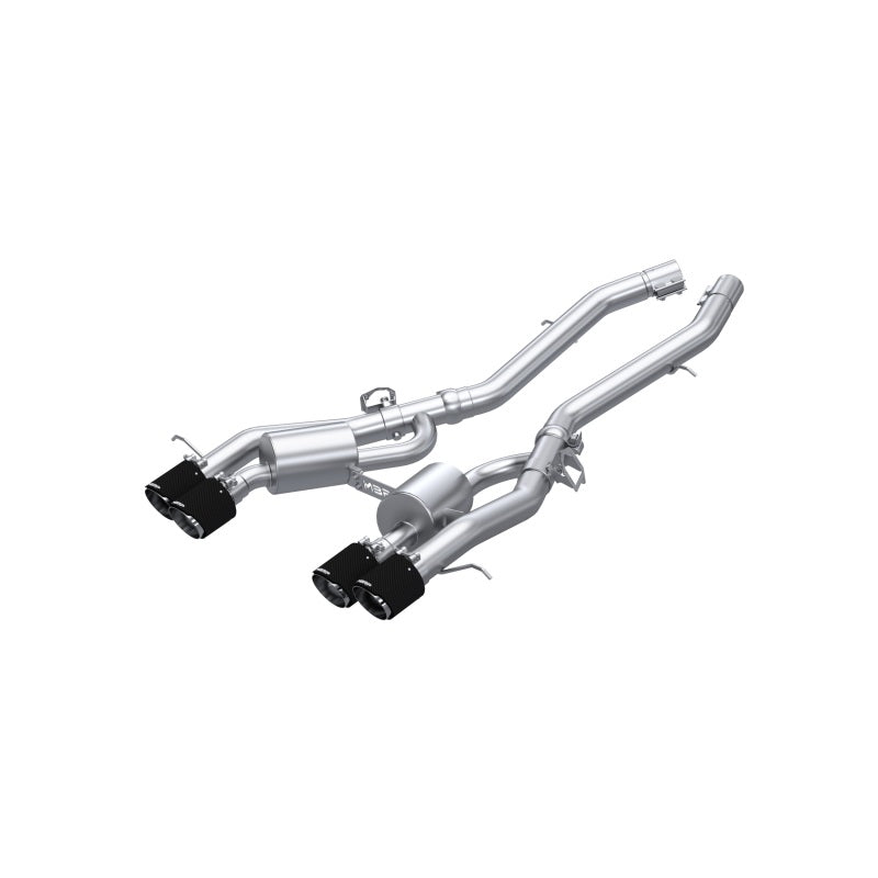 MBRP 2021+ BMW M3/M4 3in Axle Back Dual Rear Exit w/ T304 SS Carbon Fiber Tips - Black Ops Auto Works