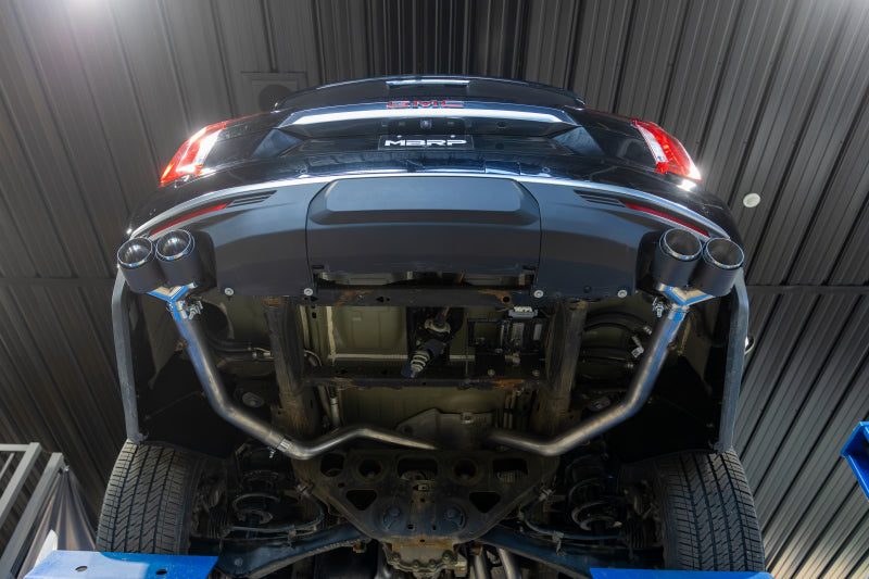 MBRP 2021+ Chevy Tahoe / GMC Yukon T304 SS 3in Cat-Back Dual Split Exhaust w/ Quad Carbon Fiber Tips MBRP MBRPS50573CF