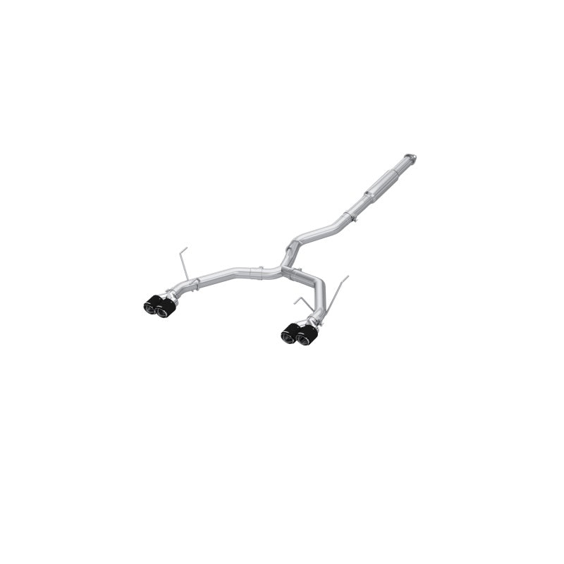 MBRP 2022+ Subaru WRX 3in Cat-Back Dual Split Rear Quad Carbon Fiber Tips Race Profile Exhaust - Black Ops Auto Works