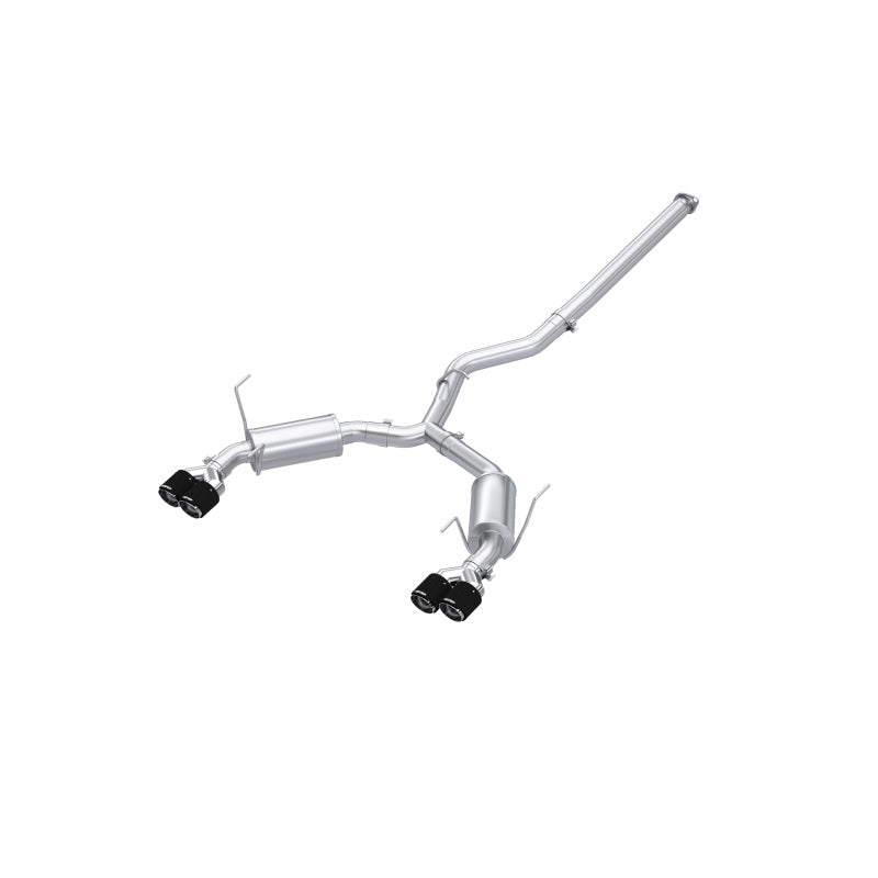 MBRP 2022+ Subaru WRX 3in Cat-Back Dual Split Rear Quad Carbon Fiber Tips Street Profile Exhaust - Black Ops Auto Works