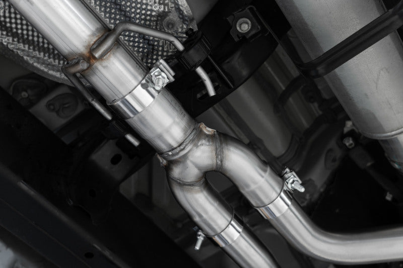 MBRP 2022 Toyota Tundra 3.5L Dual Cat-back 4in Single Side Exit Rolled Tip - Aluminized Steel - Black Ops Auto Works
