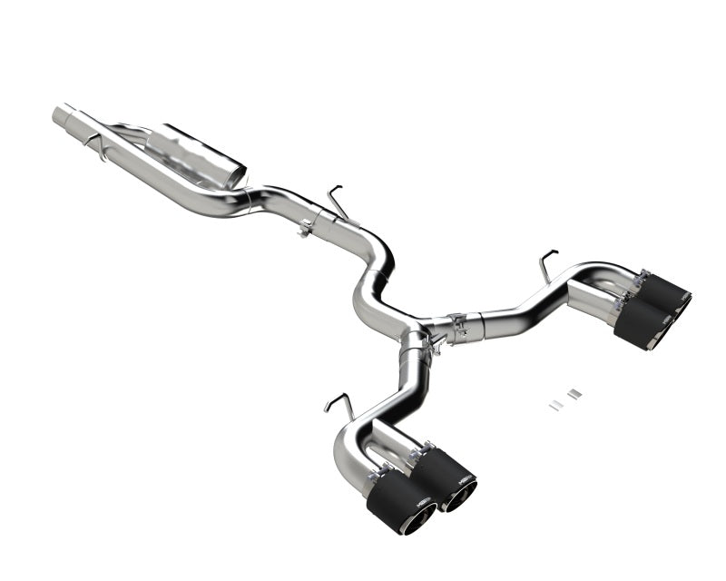 MBRP 2022 Volkswagon Golf R MK8 3in Cat-Back Quad Rear w/ Carbon Fiber Tips Valve Delete Exhaust - Black Ops Auto Works