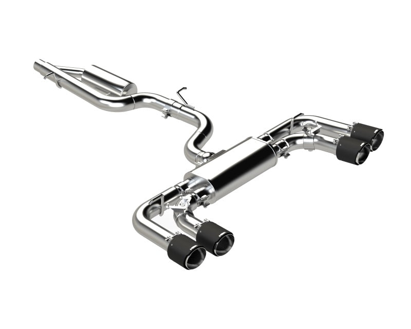 MBRP 2022 Volkswagon Golf R MK8 T304 Stainless Steel 3in Cat-Back, Quad Rear Exit- Carbon Fiber Tips - Black Ops Auto Works