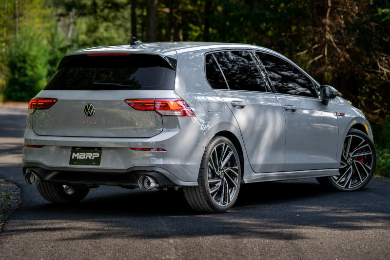 MBRP 2022 VW Golf GTI MK8 T304 SS 3in Cat-Back Exhaust 2.5in Dual Split Rear w/ Carbon Fiber Tips - Black Ops Auto Works