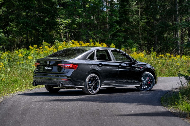 MBRP 2022 VW Jetta GLI 2.0 TSI 3in Cat Back T304 SS 2.5in Dual Split Rear w/ Carbon Fiber Tips - Black Ops Auto Works
