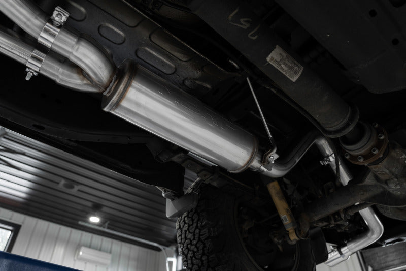 MBRP 22-23 Nissan Frontier 3.8L 3in Tip 3in Cat Back Single Side Exit Street Profile - Aluminized - Black Ops Auto Works