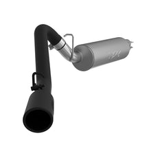 Load image into Gallery viewer, MBRP 97-99 Jeep Wrangler (TJ) Inline-4 2.5L, Inline-6 4.0L 2 1/2in Cat Back Single Side Black Coated - Black Ops Auto Works