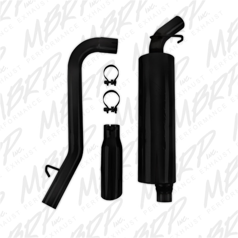 MBRP 97-99 Jeep Wrangler (TJ) Inline-4 2.5L, Inline-6 4.0L 2 1/2in Cat Back Single Side Black Coated - Black Ops Auto Works