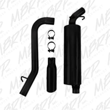 Load image into Gallery viewer, MBRP 97-99 Jeep Wrangler (TJ) Inline-4 2.5L, Inline-6 4.0L 2 1/2in Cat Back Single Side Black Coated - Black Ops Auto Works