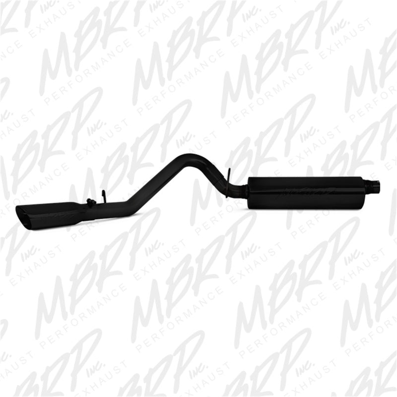 MBRP 97-99 Jeep Wrangler (TJ) Inline-4 2.5L, Inline-6 4.0L 2 1/2in Cat Back Single Side Black Coated - Black Ops Auto Works
