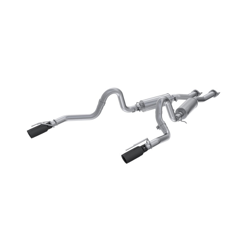 MBRP 99-04 Ford Mustang GT 4.6L 2.5in. Dual Split Rear AL Cat Back w/ 3.5in. Dual Wall Blk. Tips - Black Ops Auto Works