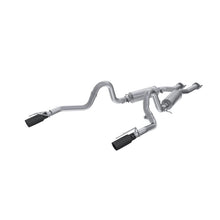 Load image into Gallery viewer, MBRP 99-04 Ford Mustang GT 4.6L 2.5in. Dual Split Rear AL Cat Back w/ 3.5in. Dual Wall Blk. Tips - Black Ops Auto Works