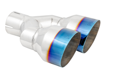 Load image into Gallery viewer, MBRP Burnt End Tip 2.5 ID Dual 4 OD Out 9.5 length Single wall 304 Stainless Steel Driver Side - Black Ops Auto Works