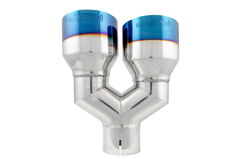 MBRP Burnt End Tip 2.5 ID Dual 4 OD Out 9.5 length Single wall 304 Stainless Steel Driver Side - Black Ops Auto Works