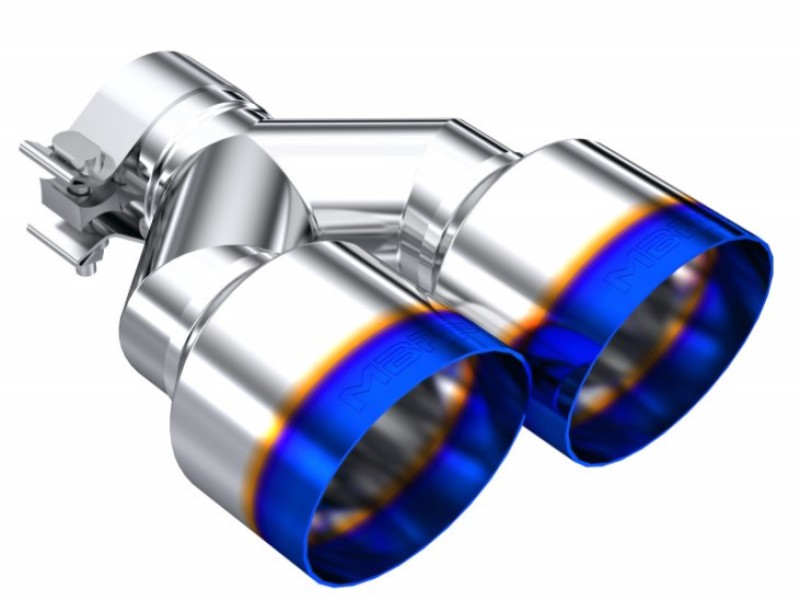 MBRP Burnt End Tip 2.5 ID Dual 4 OD Out 9.5 length Single wall 304 Stainless Steel Driver Side - Black Ops Auto Works