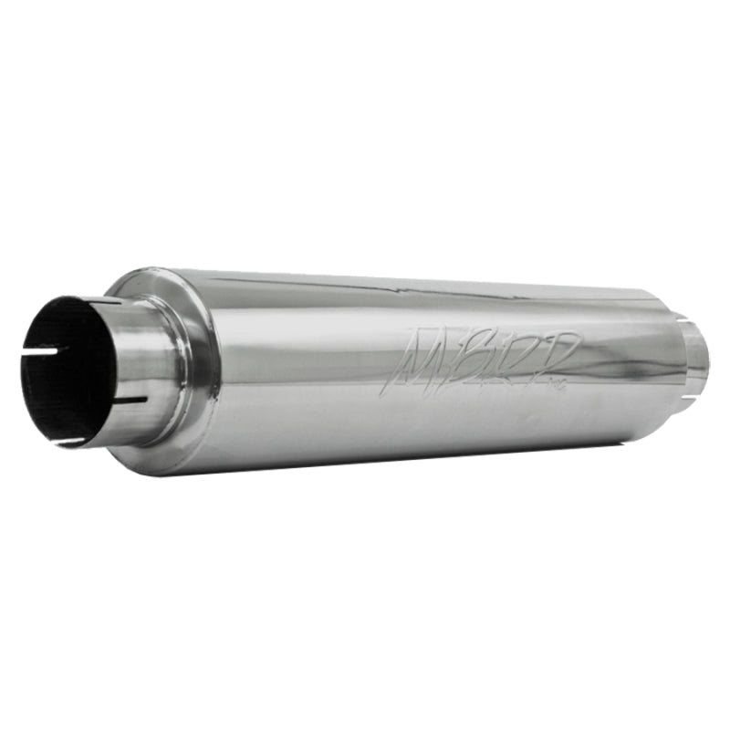 MBRP Universal Quiet Tone Muffler 4in Inlet/Outlet 24in Body 6in Dia 30in Overall T304 - MBRP PM1004