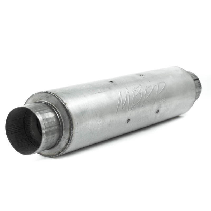 MBRP Universal Quiet Tone Muffler 4in Inlet/Outlet 24in Body 6in Dia 30in Overall Aluminum - MBRP PM1004A