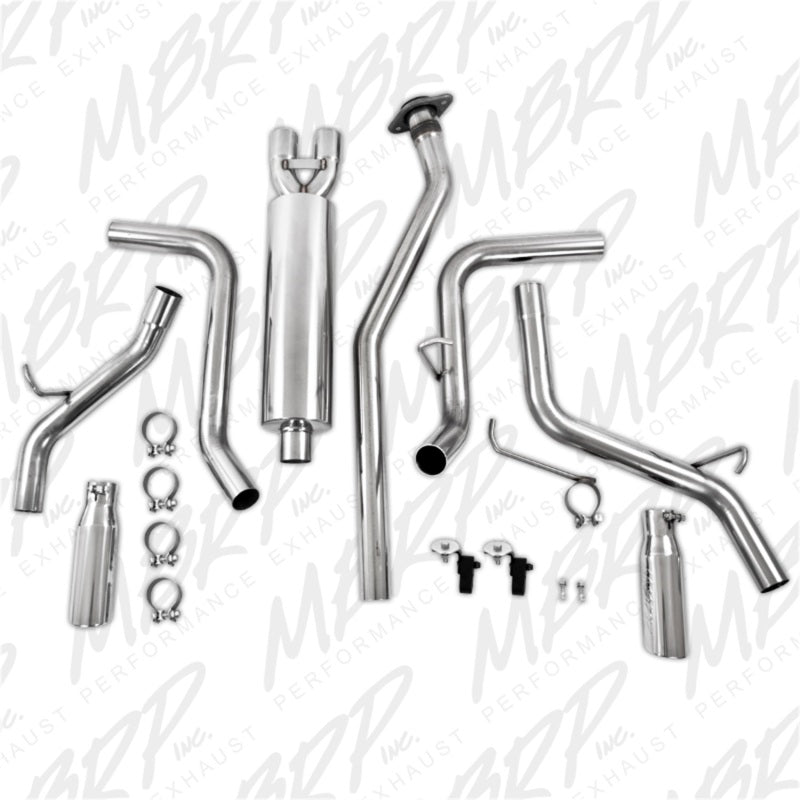 MBRP 2003-2007 Chev/GMC 1500 Classic 4.8/5.3L EC/CC-SB Cat Back Dual Split Side - MBRP PS5018409
