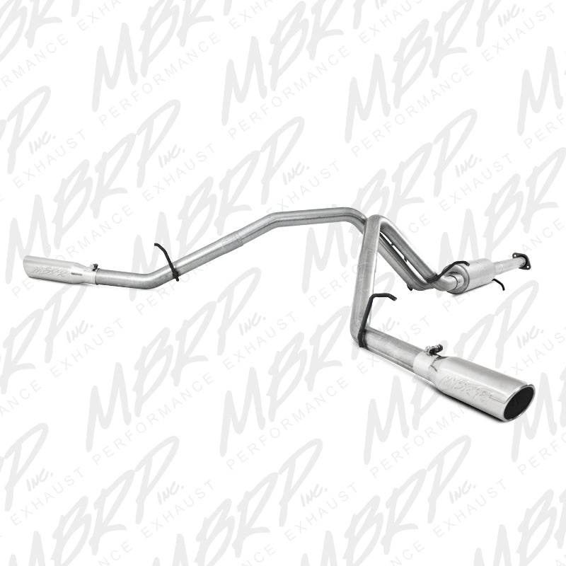 MBRP 2007-2008 Chev/GMC 1500 (Next Gen.) CC EC (excl. 8 bed) 4.8/5.3L/6.0L Cat Back Dual Split - MBRP PS5038AL