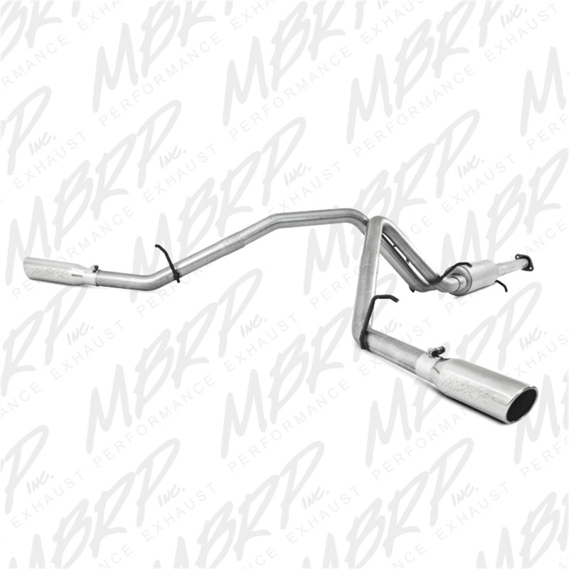MBRP 2007-2008 Chev/GMC 1500 (Next Gen.) CC EC (excl. 8 bed) 4.8/5.3L/6.0L Cat Back Dual Split - MBRP PS5038AL