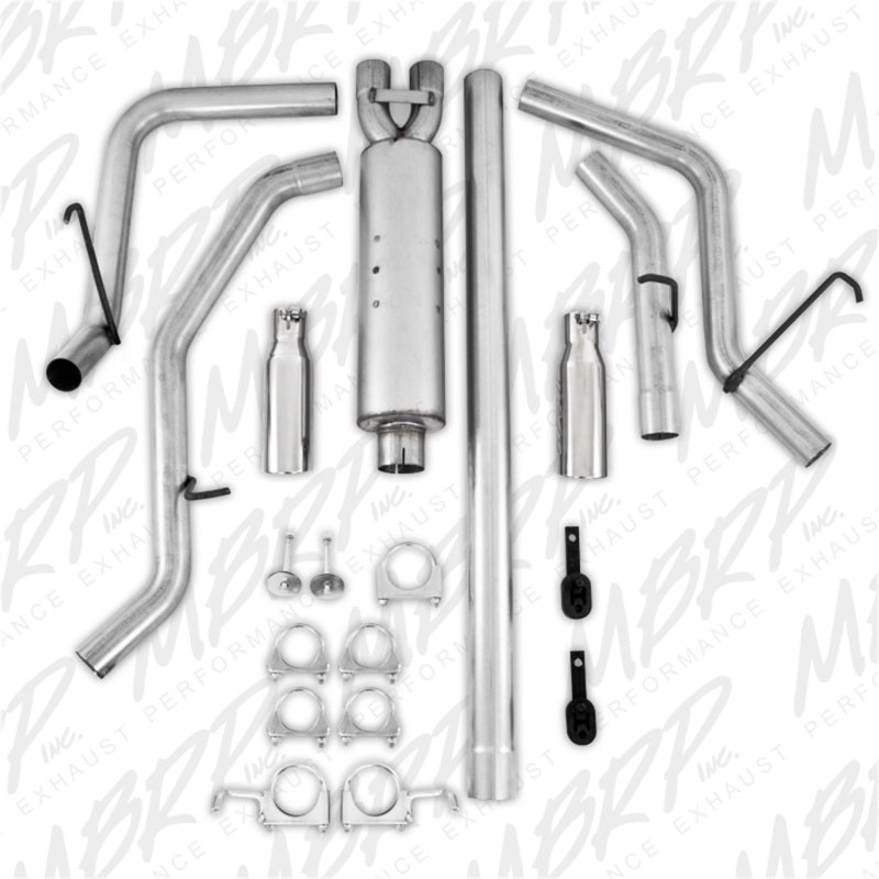 MBRP 2006-2008 Dodge Ram Hemi 1500 5.7L SC/CC-SB Cat Back Dual Split Side - MBRP PS5128AL