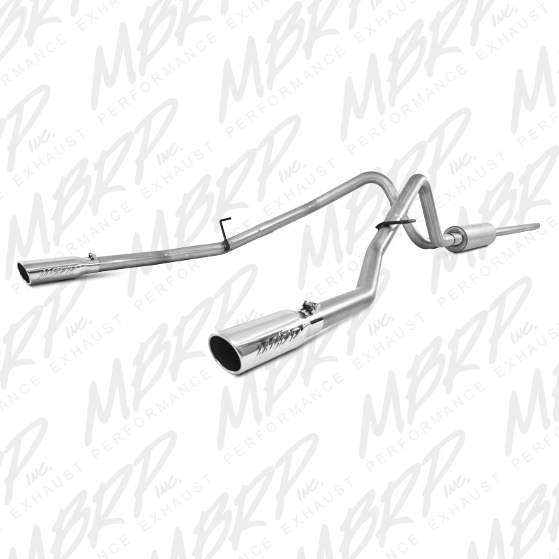 MBRP 2004-2008 Ford F150 4.6/5.4L EC/CC-SB Cat Back Dual Split Rear - MBRP PS5202AL