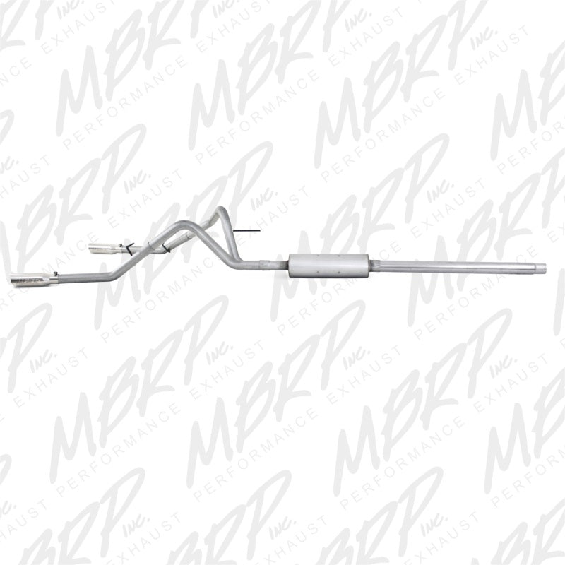 MBRP 2004-2008 Ford F150 4.6/5.4L EC/CC-SB Cat Back Dual Split Side - MBRP PS5204AL