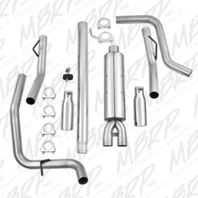 Load image into Gallery viewer, MBRP 2004-2008 Ford F150 4.6/5.4L EC/CC-SB Cat Back Dual Split Side - MBRP PS5204AL