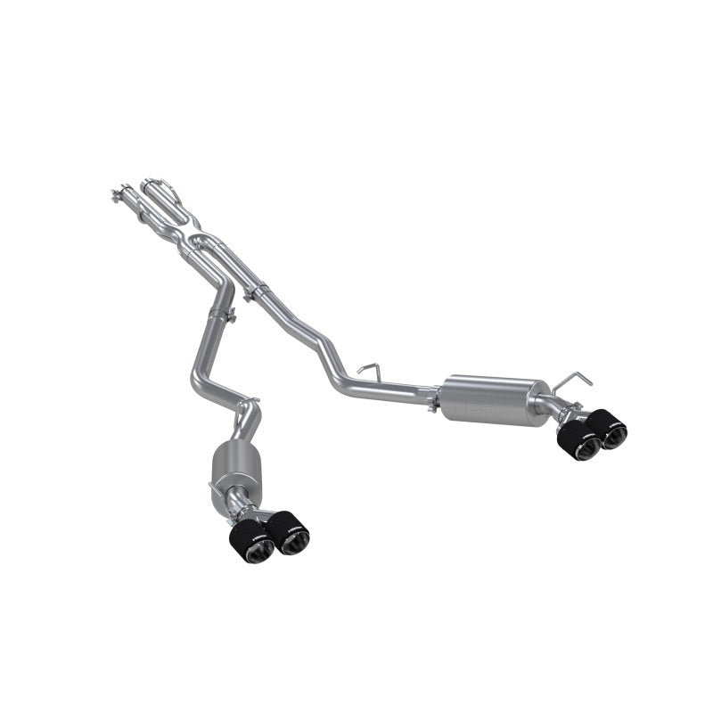 MBRP 20-21 Ford Explorer ST 3.0L Ecoboost SS 2.5in Dual Rear Exit w/ Carbon Fiber Quad Tips - T304 - MBRP PS52053CF