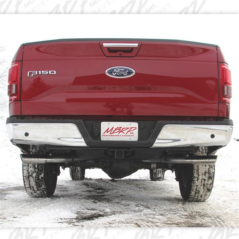 MBRP 2015 Ford F-150 5.0L 3in Cat Back Dual Split Side Exit T409 Exhaust System - MBRP PS5257409