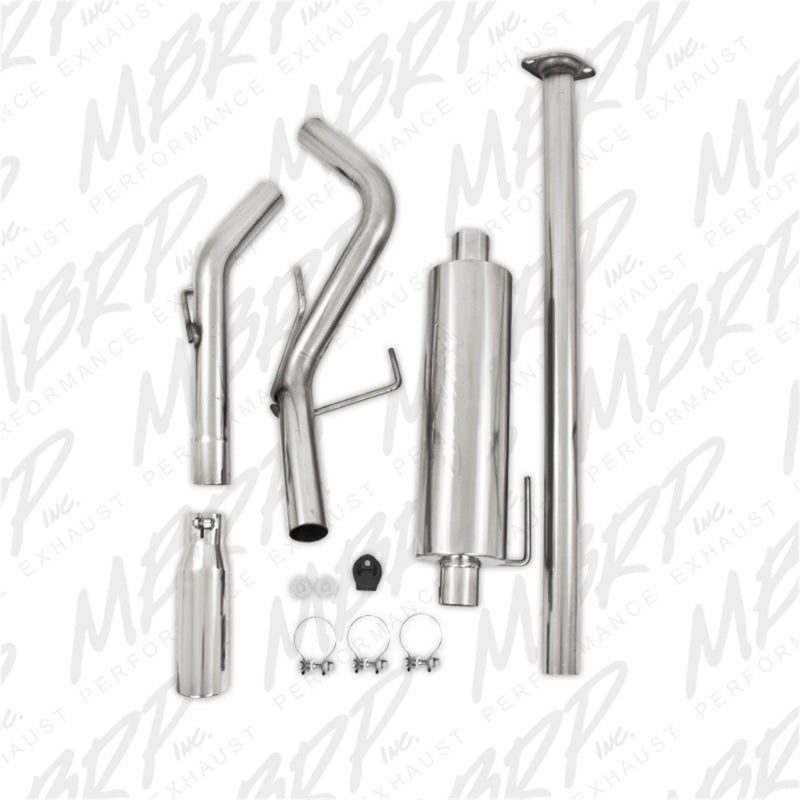 MBRP 05-13 Toyota Tacoma 4.0L EC/CC Cat Back Single Exit Aluminized Exhaust - MBRP PS5326AL