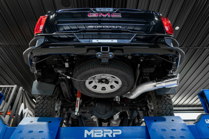 MBRP 20-23 Chevrolet Silverado 2500HD 6.6L Armor Lite AL Steel Single Side Exit 5in DPF Back Exhaust - MBRP PS60610AL