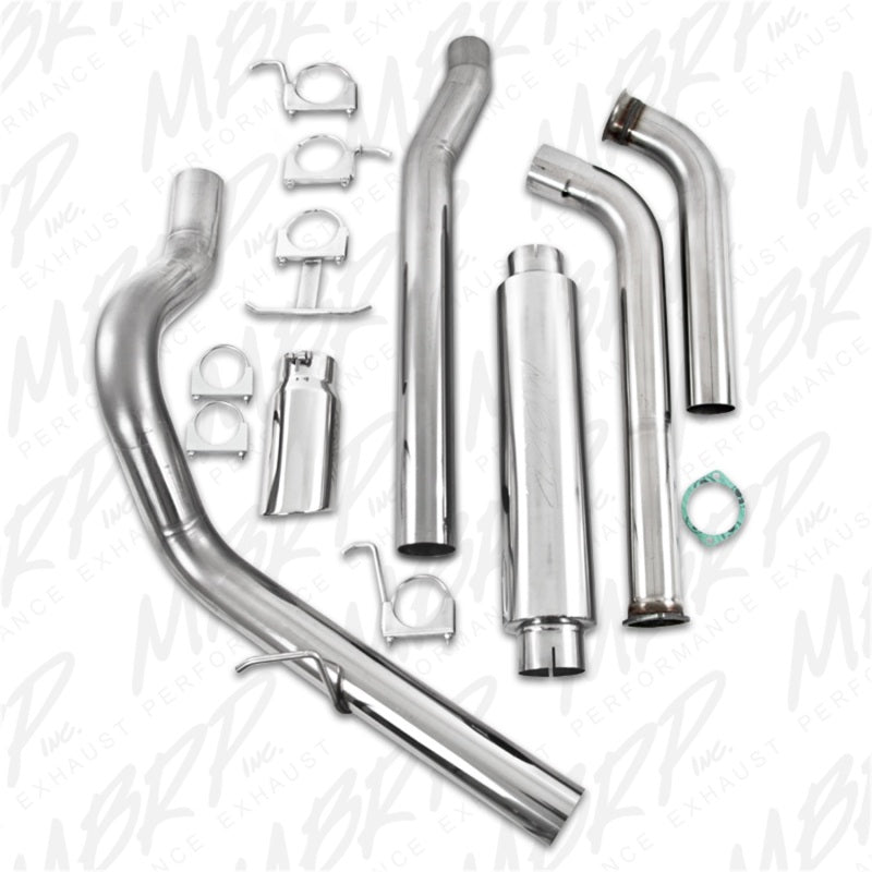 MBRP 2003-2007 Ford F-250/350 6.0L EC/CC Turbo Back Single Side (Stock Cat) - MBRP PS6206409