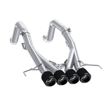 Load image into Gallery viewer, MBRP 14-19 Chevrolet Corvette 6.2L 3in Axle-Back Muffler Bypass Quad Exit Carbon Fiber Tips - MBRP PS70083CF