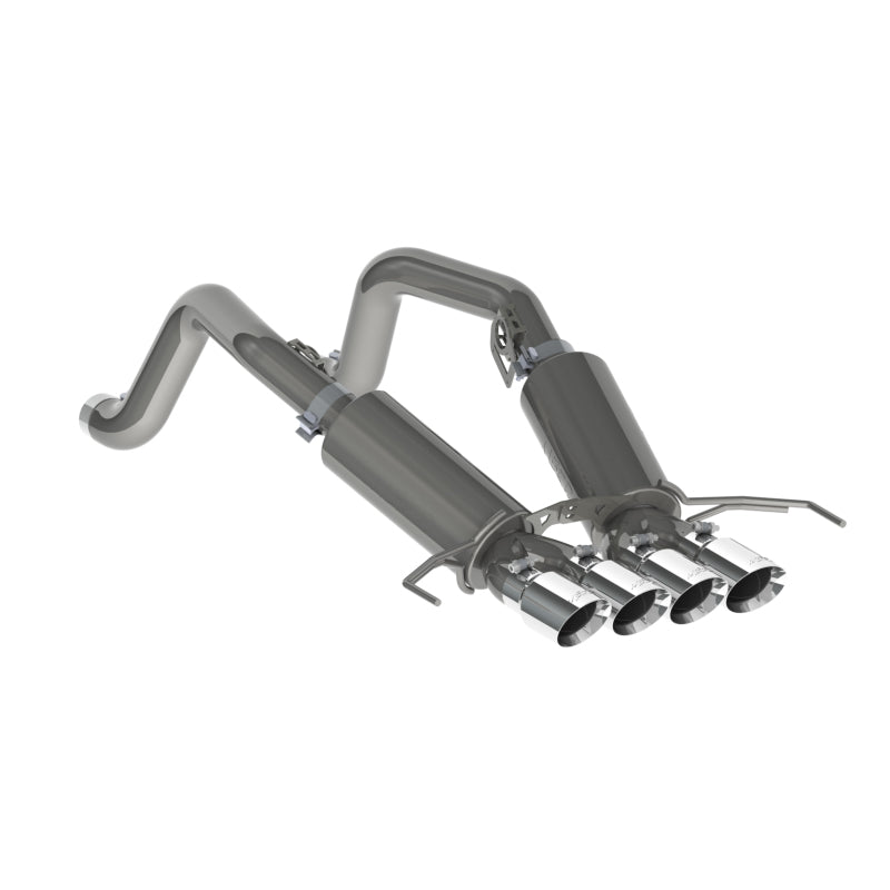 MBRP 14-19 Chevy Corvette V8 6.2L 3in T304 Dual Cat Back w/ 4in Quad Dual Wall Tips - MBRP PS7030304