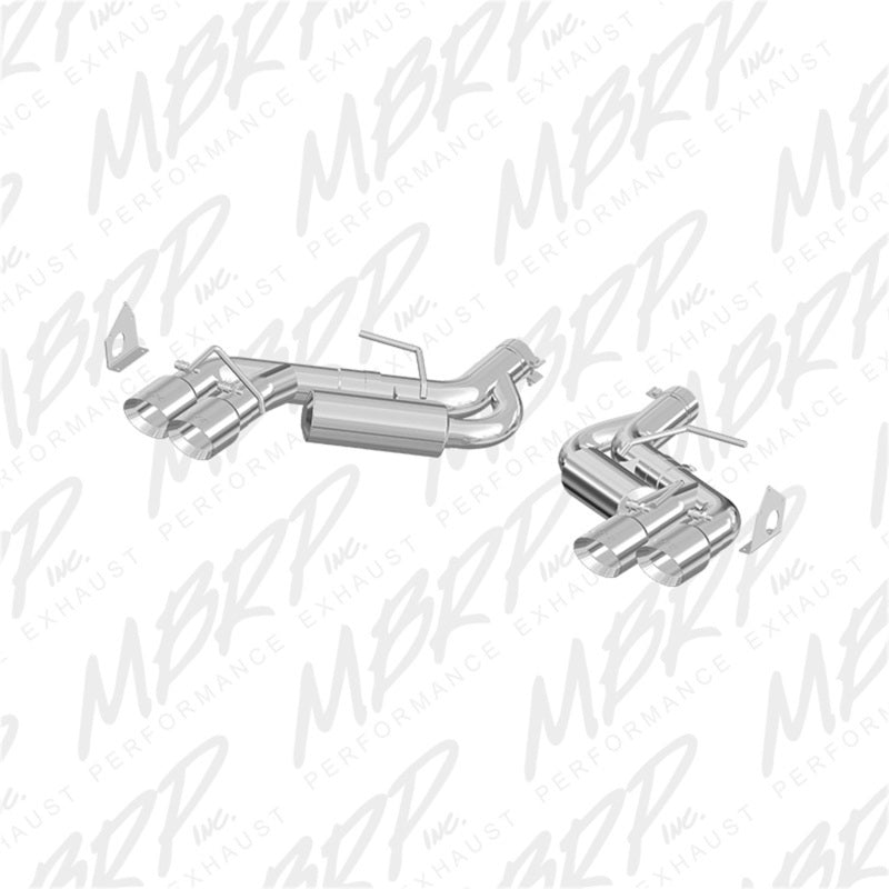 MBRP 2016 Chevy Camaro V8 6.2L 6spd 3in Alum Race Dual Axle Back w/ 4.5in Quad Dual Wall Tips - MBRP PS7036AL