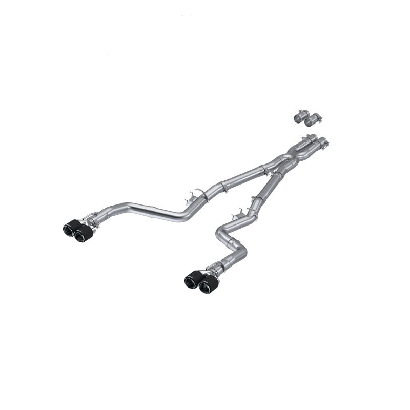 MBRP 15-Up Challenger 5.7 / 17-Up 6.2L/6.4L 3in Race Series Cat-Back w/ Quad Tips T304 Exhaust - MBRP PS71143CF