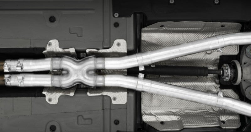 MBRP 15-Up Challenger 5.7 / 17-Up 6.2L/6.4L 3in Race Series Cat-Back w/ Quad Tips T304 Exhaust - MBRP PS71143CF