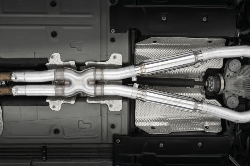 MBRP 15-16 Dodge Challenger RT 5.7L Aluminized Steel 3in Dual Rear Cat-back Quad Tips - Street - MBRP PS7115AL