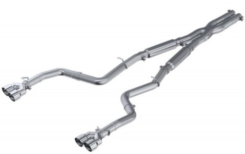 MBRP 15-16 Dodge Challenger RT 5.7L Aluminized Steel 3in Dual Rear Cat-back Quad Tips - Street - MBRP PS7115AL