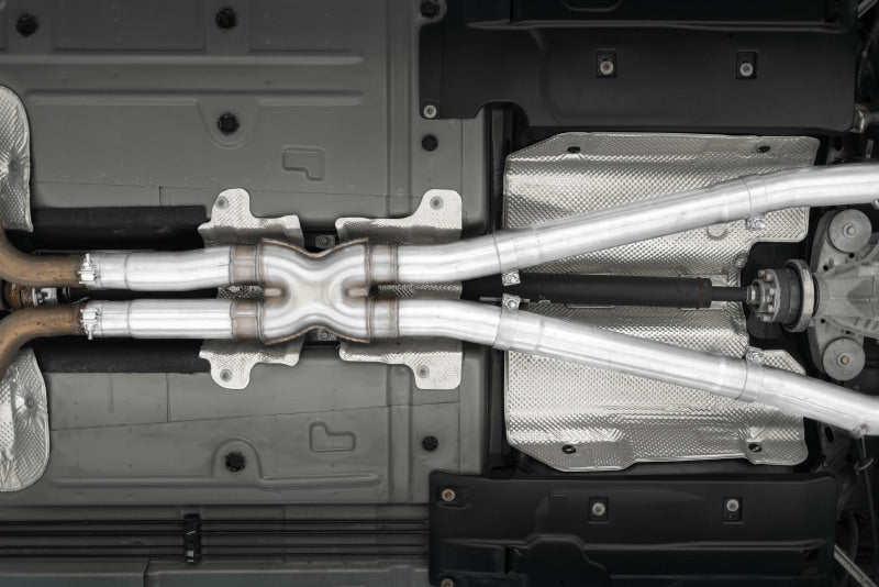 MBRP 15-16 Dodge Challenger 5.7L HEMI SS 3in Quad Split Rear Exit w/ Carbon Fiber Tips - T304 - MBRP PS71163CF
