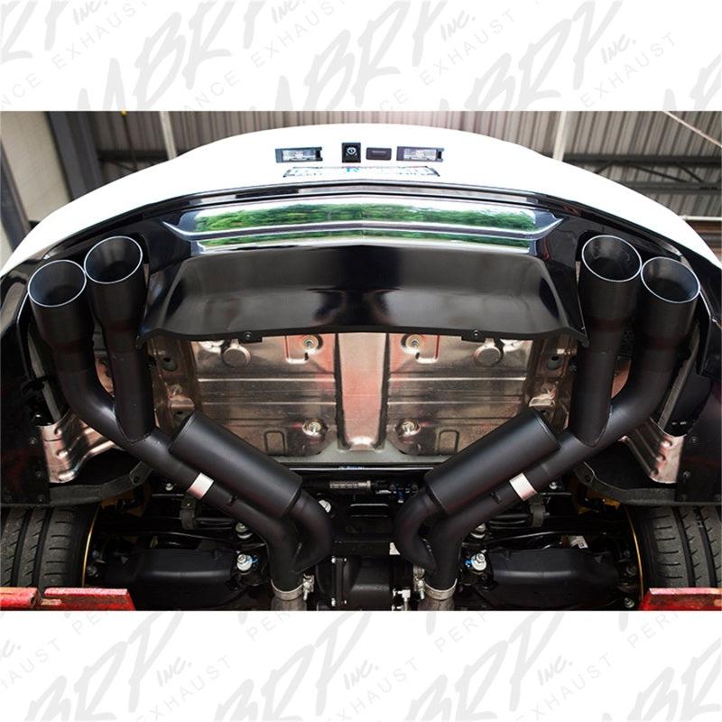 MBRP 18-20 Ford Mustang GT 2.5in Black Coated Non Active Dual Axle Back Exhaust - 4in Dual Wall Tips - MBRP PS7211BLK