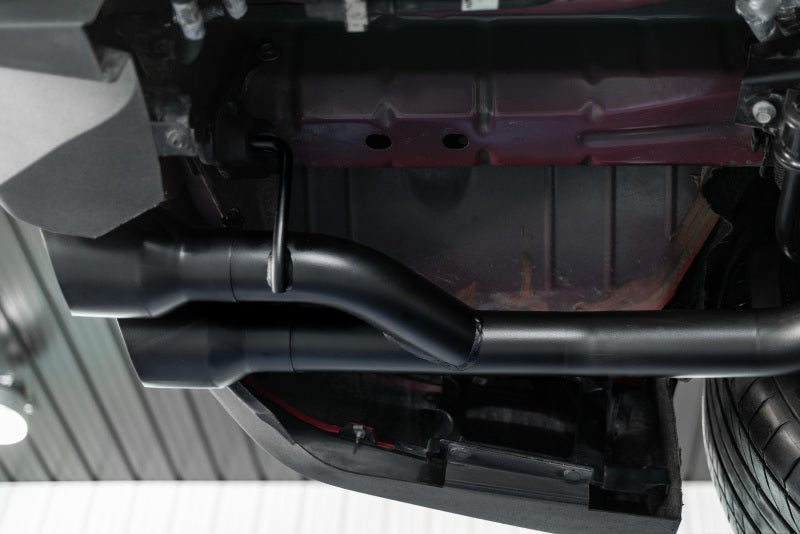 MBRP 18-20 Ford Mustang GT 2.5in Black Coated Non Active Dual Axle Back Exhaust - 4in Dual Wall Tips - MBRP PS7211BLK