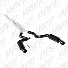 Load image into Gallery viewer, MBRP 15-19 Ford Mustang EcoBoost 2.3L Black 3in Cat Back Dual Split Rear Exit (Race Version) - MBRP PS7275BLK