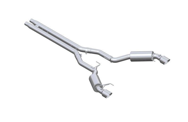 MBRP 15 Ford Mustang GT 5.0 3in Cat Back Dual Split Rear Street Version 4.5in Tips - T409 - MBRP PS7277409