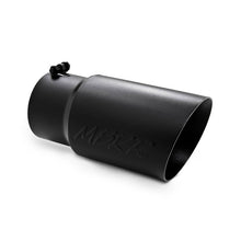 Load image into Gallery viewer, MBRP Universal Tip 6 O.D. Dual Wall Angled 5 inlet 12 length - Black Finish - MBRP PT5074BLK