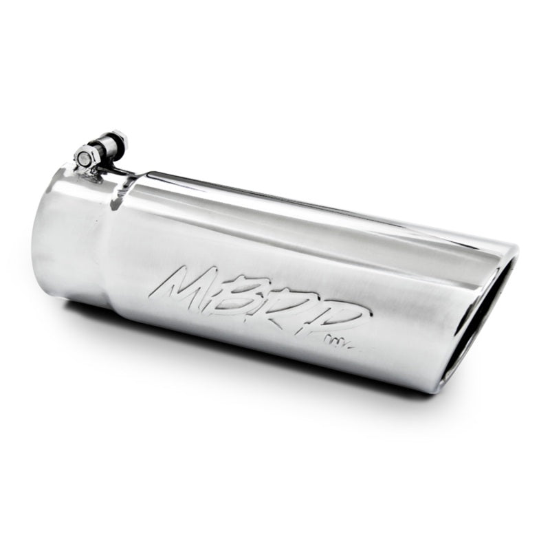 MBRP Universal Tip 4in O.D. Angled Rolled End 3 inlet 10 length - MBRP PT5112