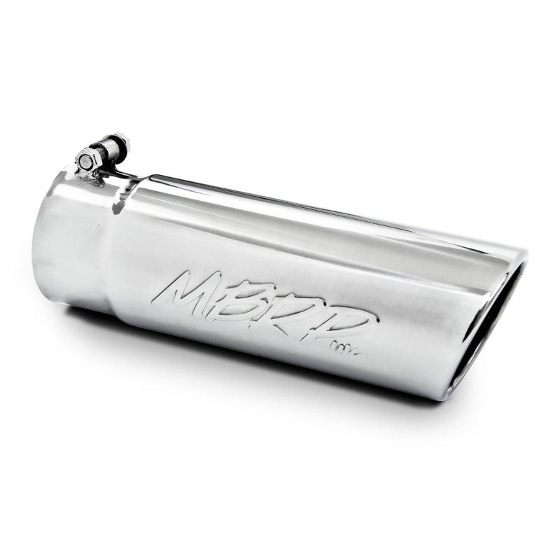 MBRP Universal Tip 4in O.D. Angled Rolled End 3 inlet 10 length - MBRP PT5112