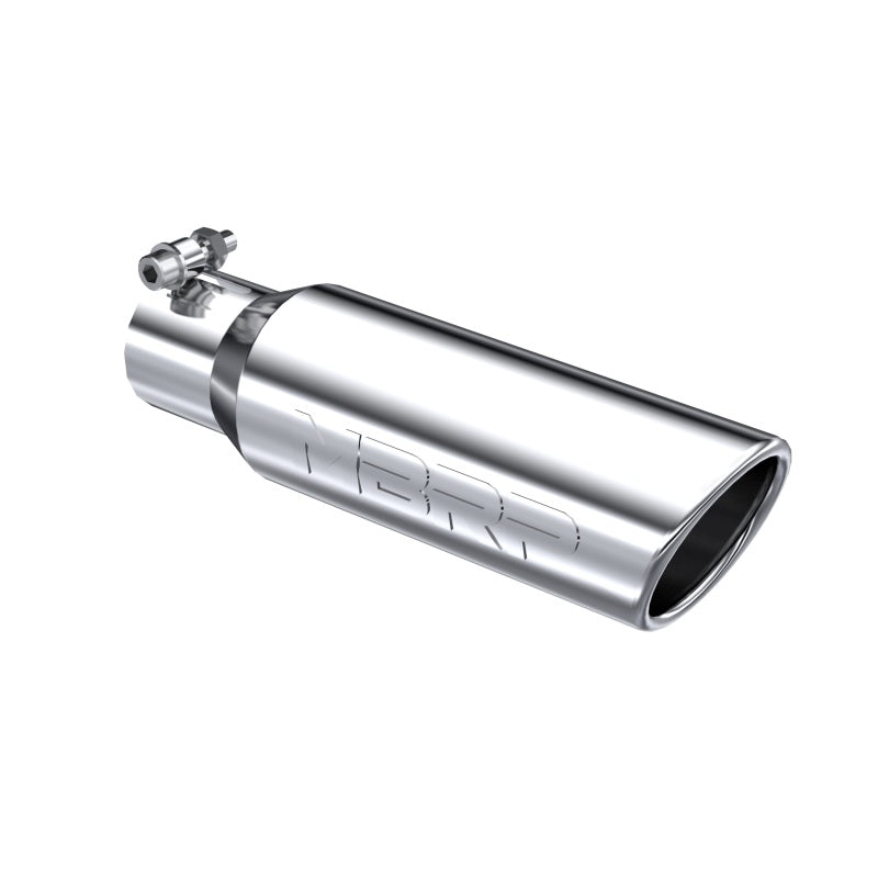 MBRP Universal Tip 3in O.D. Angled Rolled End 2 inlet 10 length - MBRP PT5113