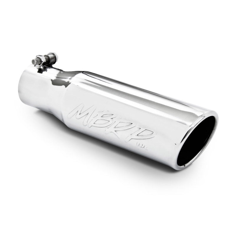 MBRP Universal Tip 3in O.D. Angled Rolled End 2 inlet 10 length - MBRP PT5113